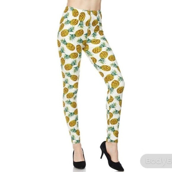 Pineapple Plus Size Leggings - Picture 1 of 8